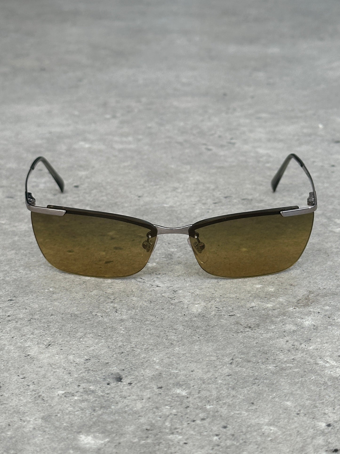 Versace 2000s Rimless Rectangular Sunglasses