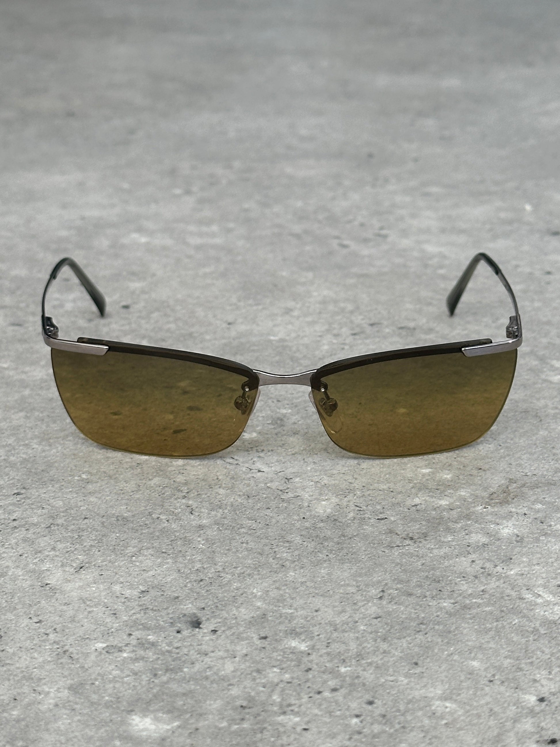 Versace 2000s Rimless Rectangular Sunglasses
