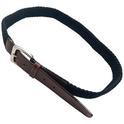 Vintage 2000s Burberry Braided Leather Belt Size L | O/S, Black