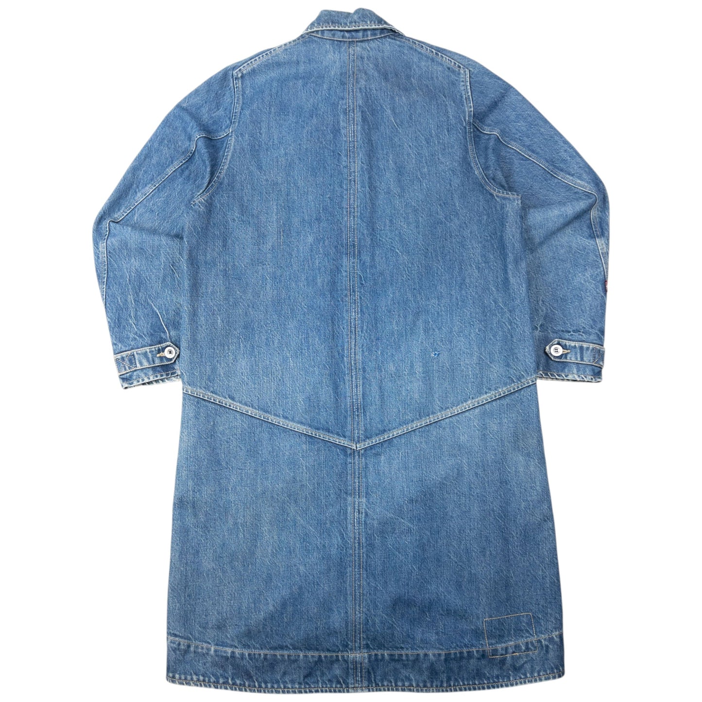 Vintage 2000s Levi's Engineered Garments Denim Trench Jacket Size M | Medium, Blue