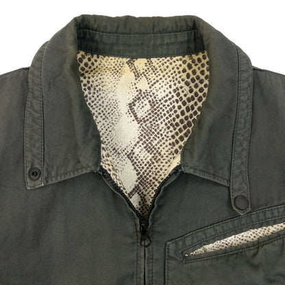 Vintage 2000s PPFM Snakeskin Pattern Lined Jacket Size S | Small, Grey