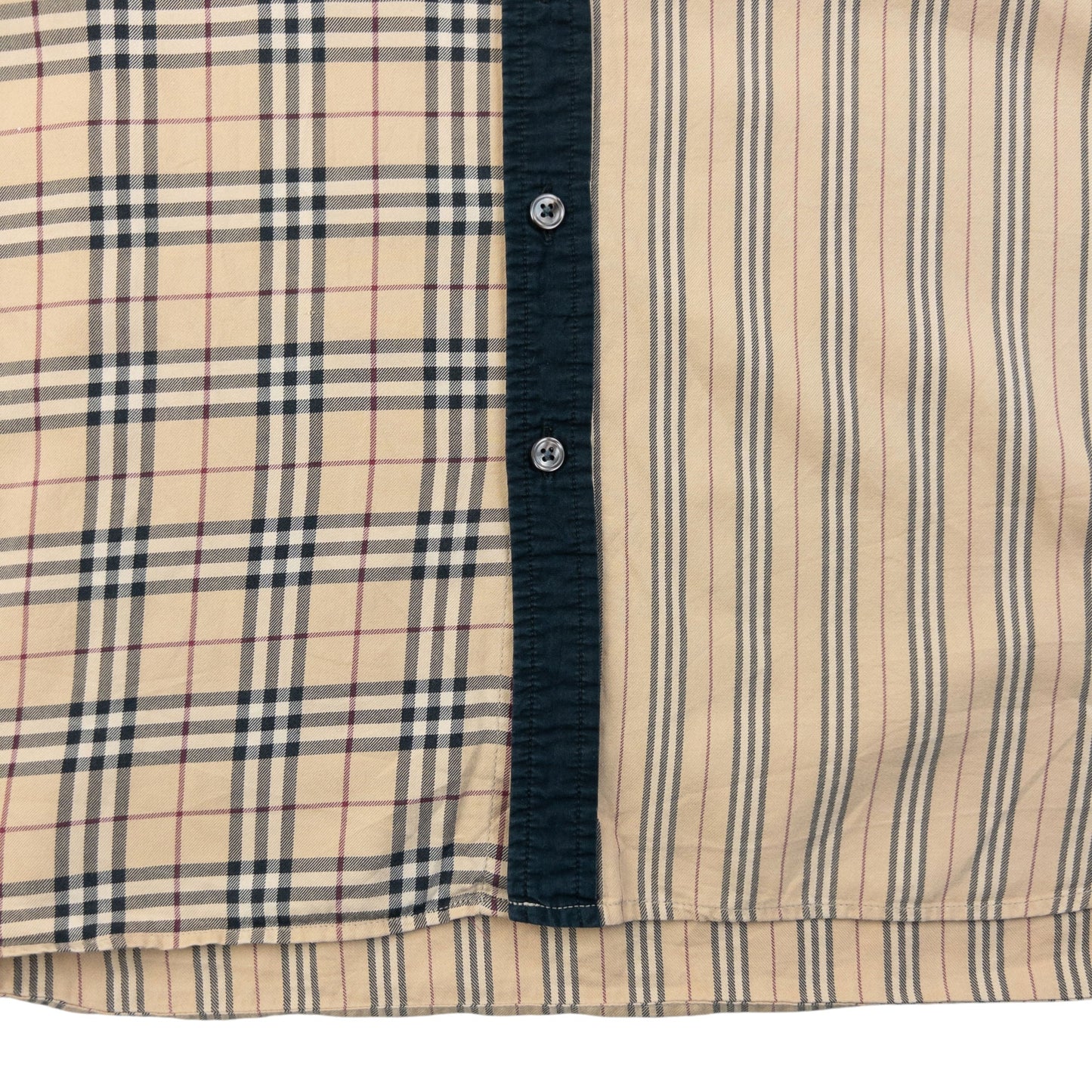 Vintage 2000s Burberry Nova Check Stripe Long Sleeve Button Up Shirt Size M | Medium, Multicoloured