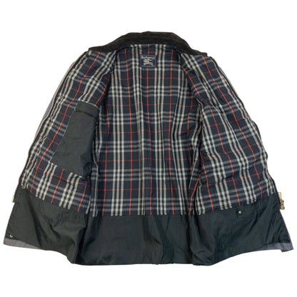Vintage 90S Burberry Nova Check Lined Rain Jacket Size XL | XL, Blue
