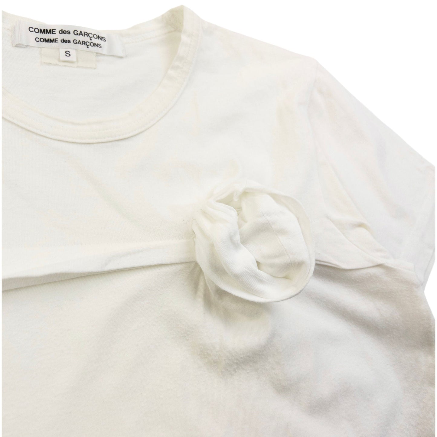 Vintage 2000s Comme Des Garçons Twist Knot T Shirt Womens Size S | Small, White
