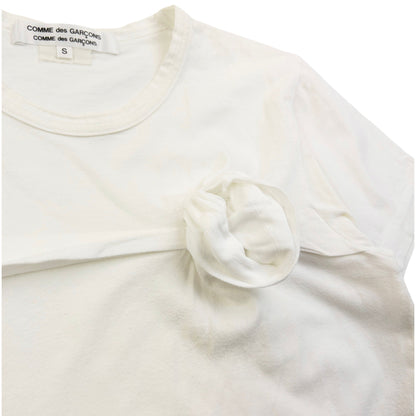 Vintage 2000s Comme Des Garçons Twist Knot T Shirt Womens Size S | Small, White
