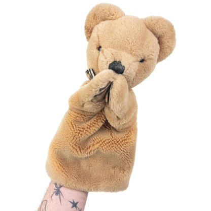 Vintage 80s Burberry Nova Check Fur Hand Puppet