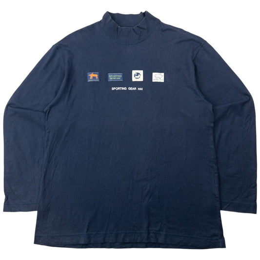 Vintage 90s Hai Sporting Gear By Issey Miyake Long Sleeve T Shirt Size M | Medium, Navy