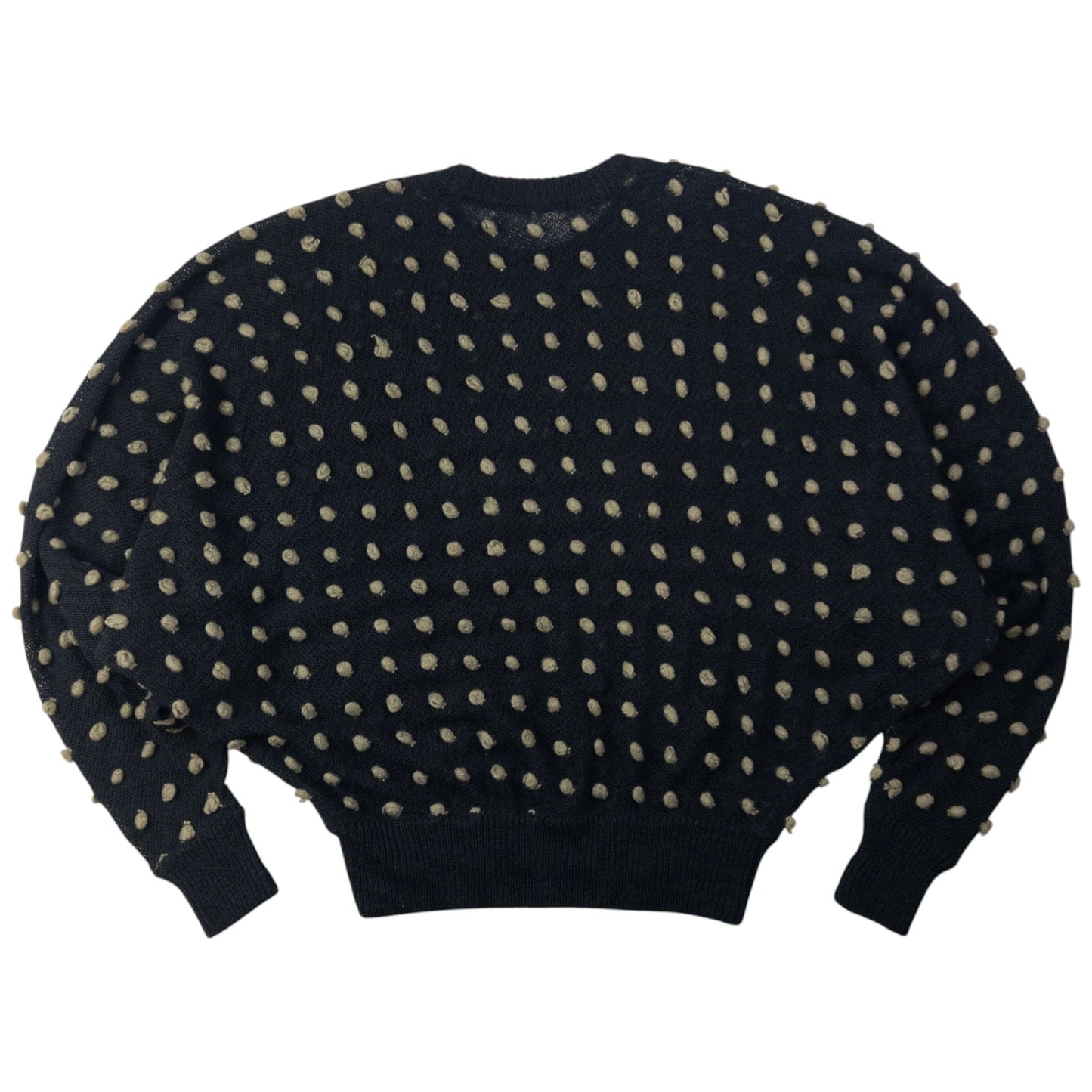 Vintage 1980S Issey Miyake Batwing Bobble Knit Jumper Size L