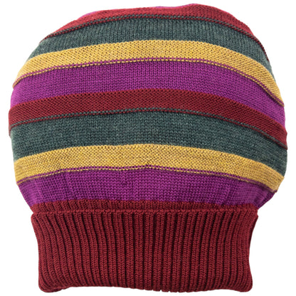 Vintage 2000s Issey Miyake MEN Striped Wool Beanie Hat | O/S, Multicolor