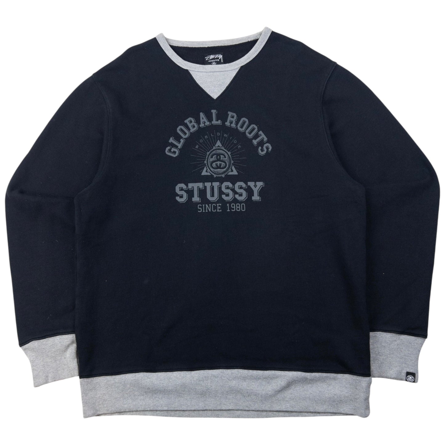 Vintage 2000s Stussy Global Roots Graphic Sweatshirt Size XL