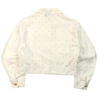 Vintage 90s Versace Jeans Couture Eyelet Pattern Jacket Womens Size L | Large, Multicoloured