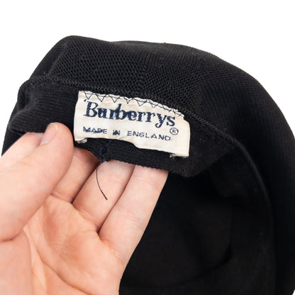 Vintage Burberry Crest Embroidered Beret