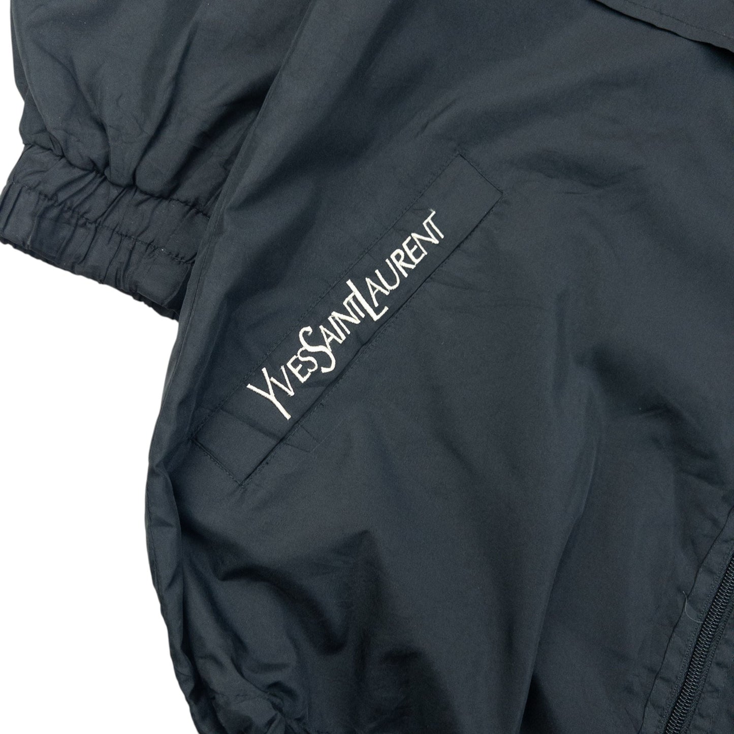 Vintage 90s YSL Yves Saint Laurent Zip Up Jacket Size M | Medium, Black