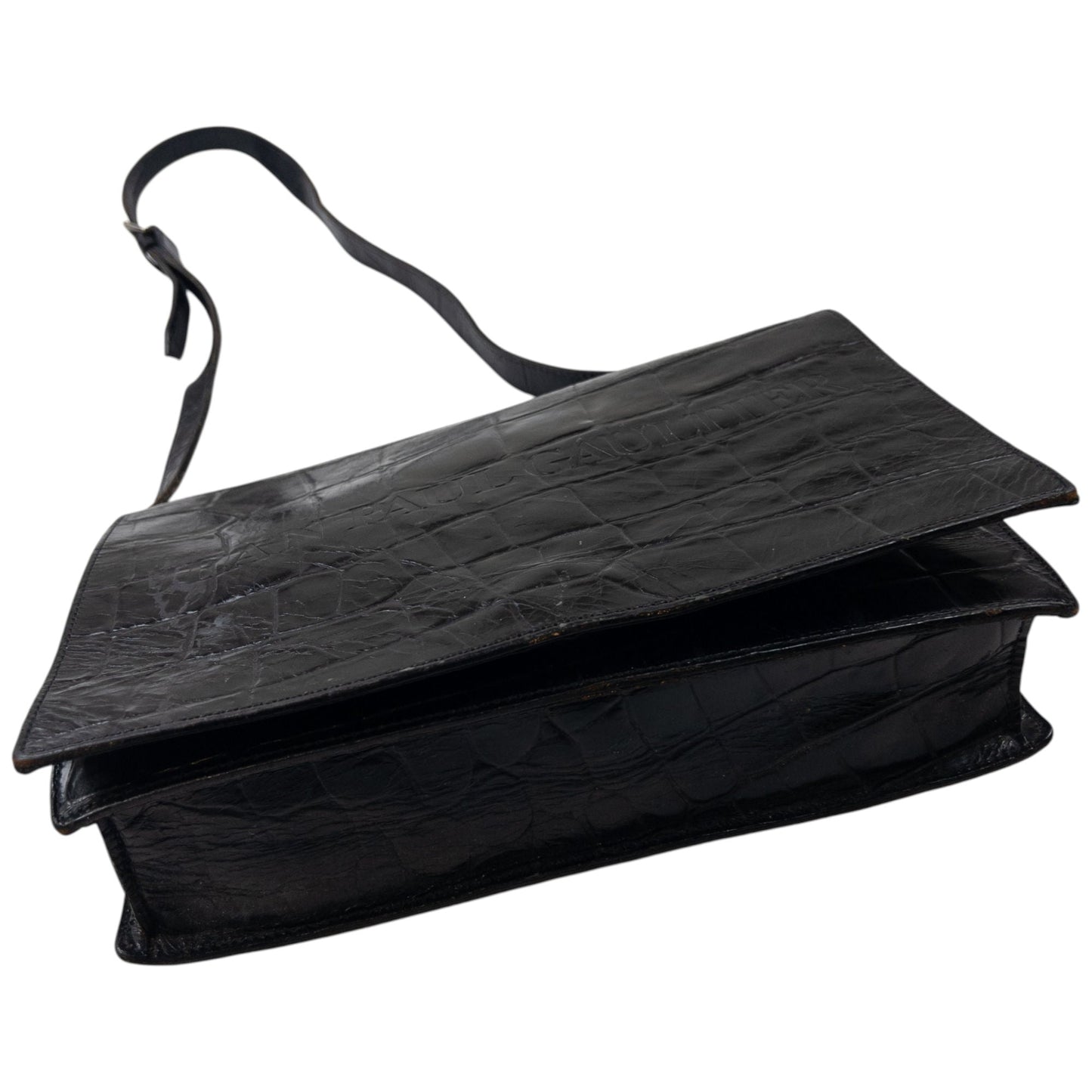 Vintage Jean Paul Gaultier Crocodile Embossed Crossbody Bag