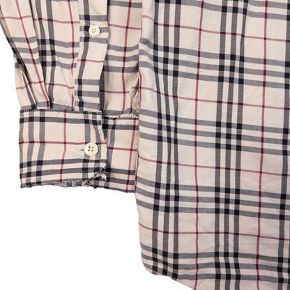 Vintage 2000s Burberry Nova Check Long Sleeve Button Up Shirt Size L | Large, Black