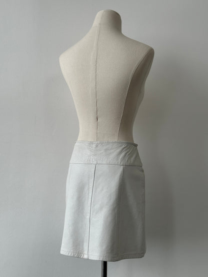 Italian Vintage 1990s Leather Mini Skirt - W26