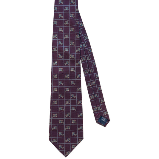 Vintage Burberry Monogram Silk Tie