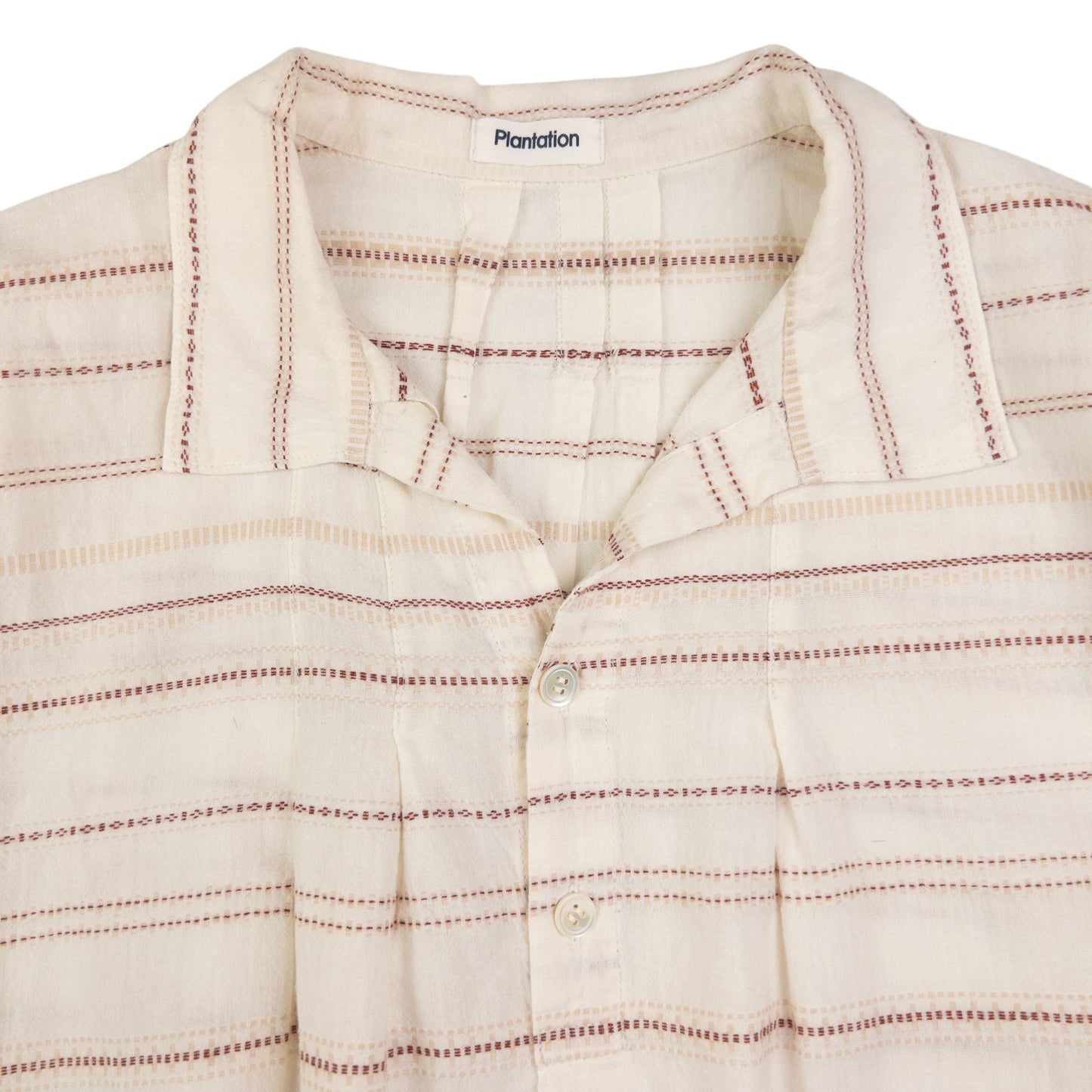 Vintage Plantation By Issey Miyake Striped Button Up Shirt Size M