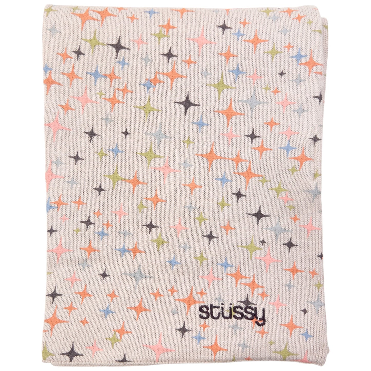 Vintage Stussy Sparkle Star Pattern Scarf