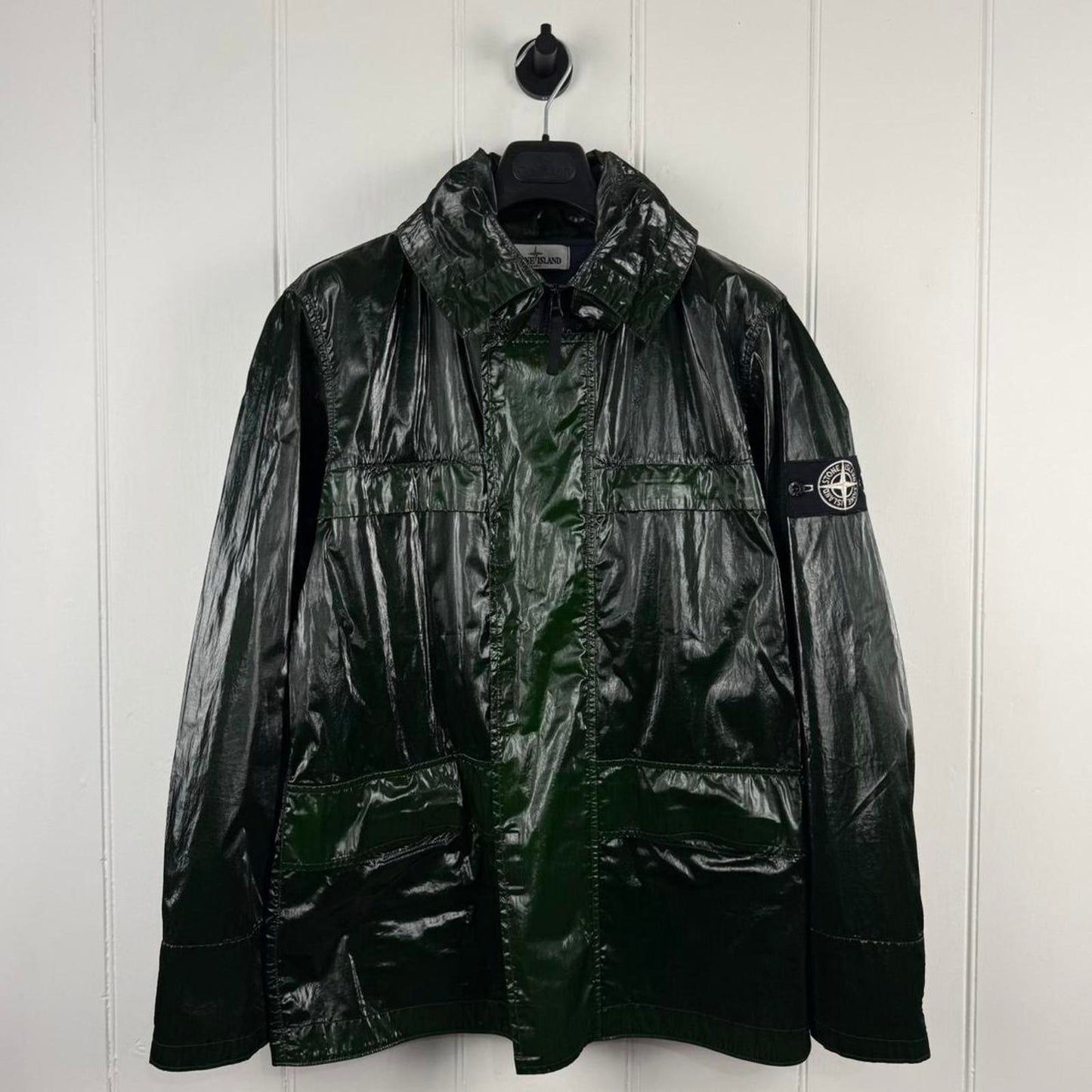 Stone Island Mussola Prismatica Jacket Deep Gloss Green (L) | Large, Multicoloured