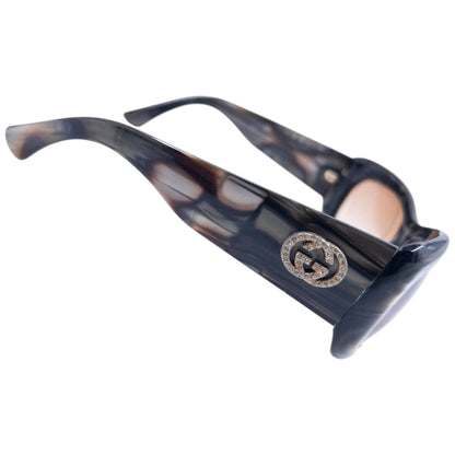 Vintage 2000s Gucci Diamonte Pattern Sunglasses | O/S, Tortoiseshell