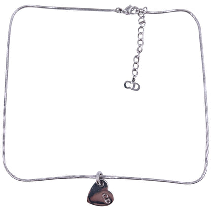 Vintage Dior Silver Heart Charm Necklace