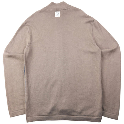 Vintage 2000s Armani Jeans Zip Up Jumper Size L | Large, Beige