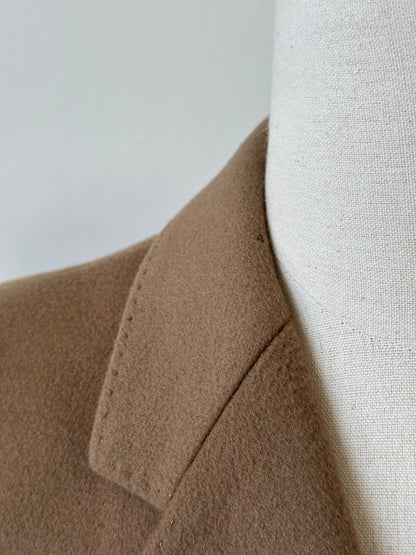 Vintage 1990s Pure New Wool Concealed Placket Coat - L