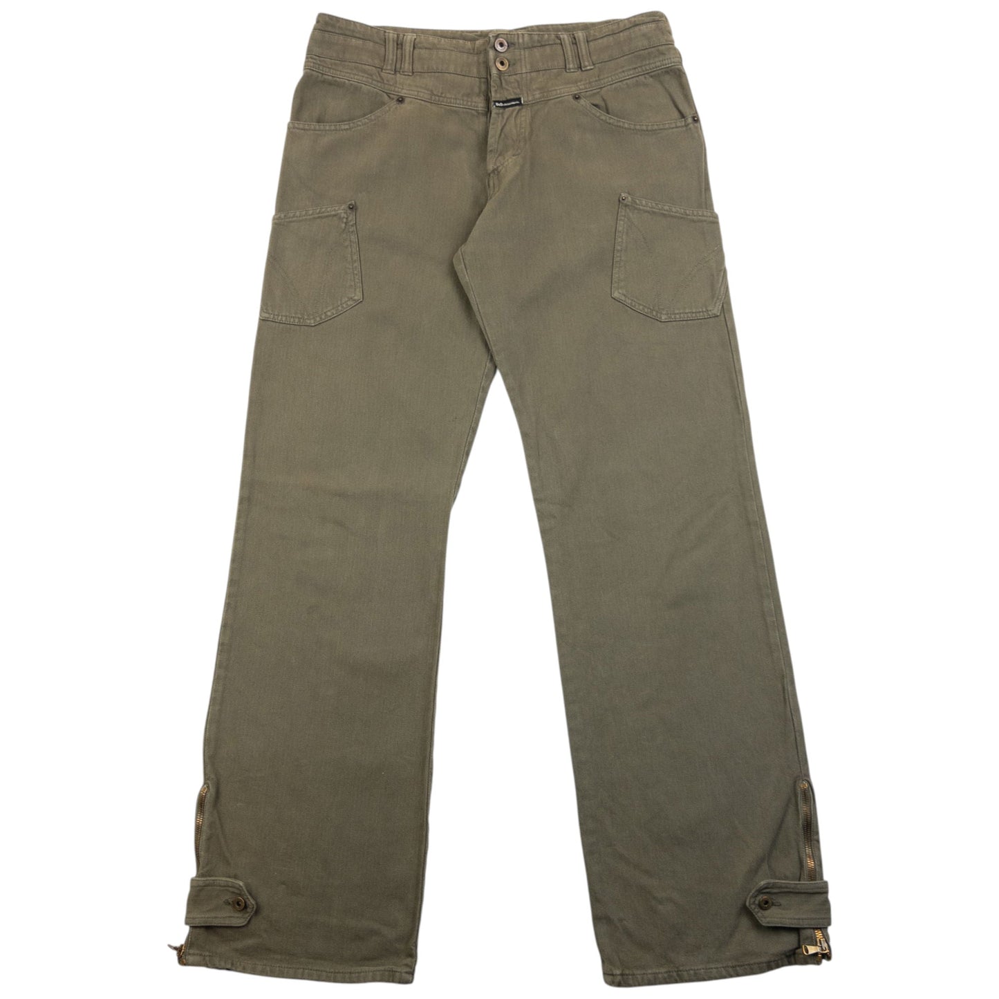 Vintage 2003 Dolce & Gabbana Zip Cuff Denim Jeans Size W34 | W34, Grey