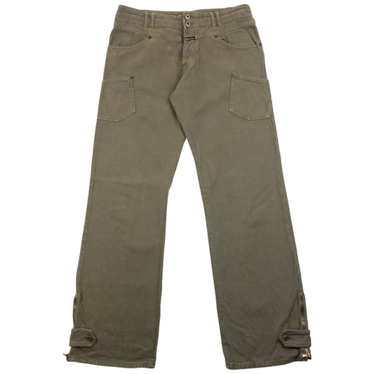 Vintage 2003 Dolce & Gabbana Zip Cuff Denim Jeans Size W34 | W34, Grey