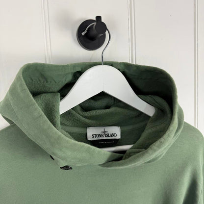 Stone Island Logo Hoodie Green (M) | Medium, Green