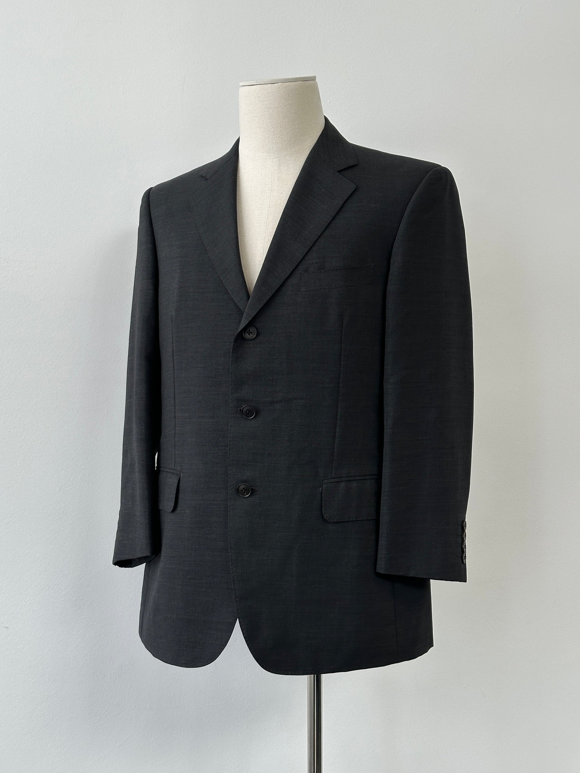 Burberry London 2000s Wool Mohair Single Breasted Blazer - M-L
