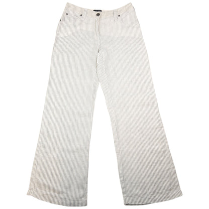 Vintage Armani Jeans Striped Linen Trousers Size W27