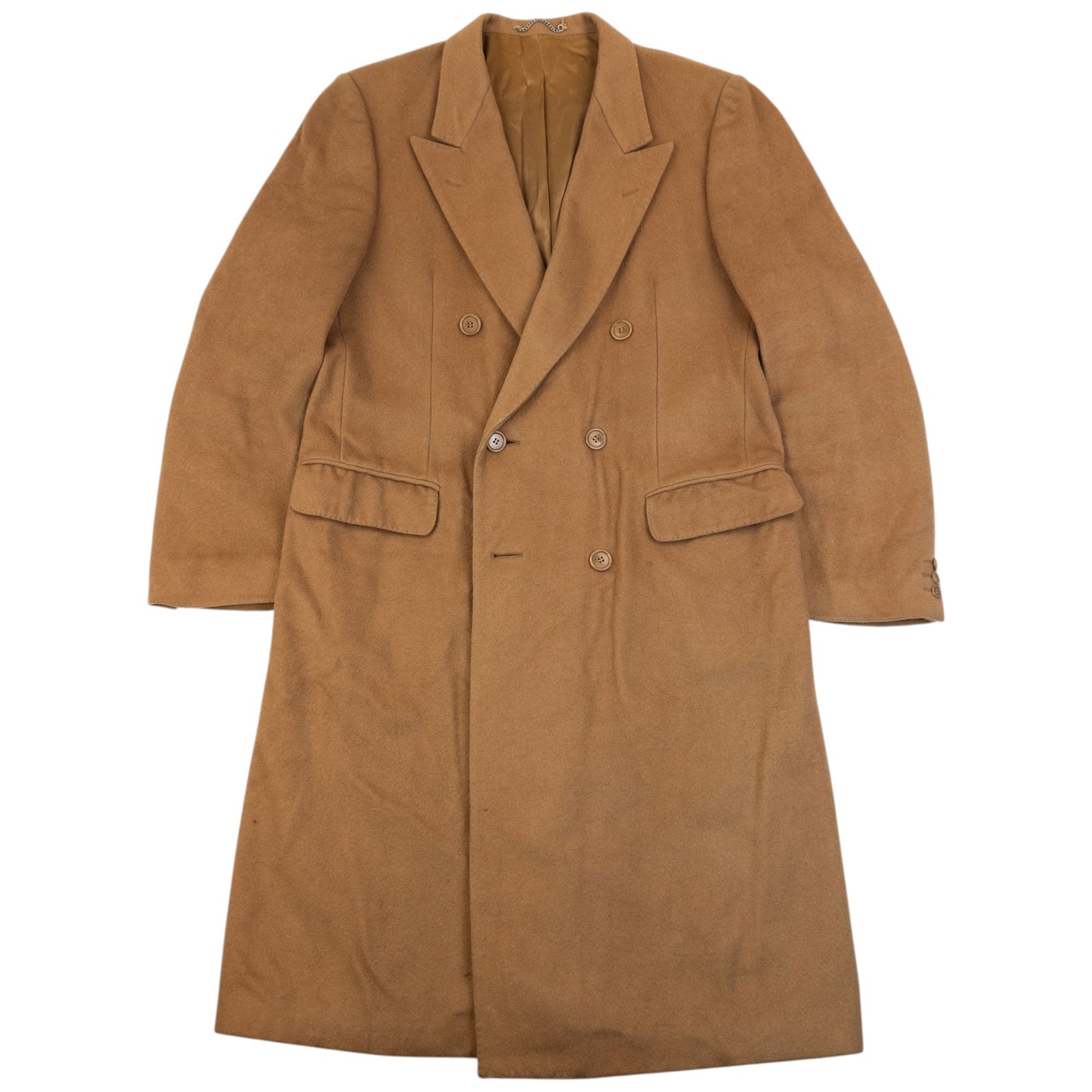 Vintage 80s YSL Yves Saint Laurent Longline Wool Jacket Size M | Medium, Brown