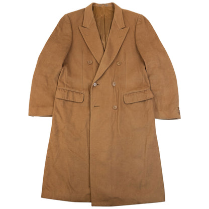 Vintage 80s YSL Yves Saint Laurent Longline Wool Jacket Size M | Medium, Brown
