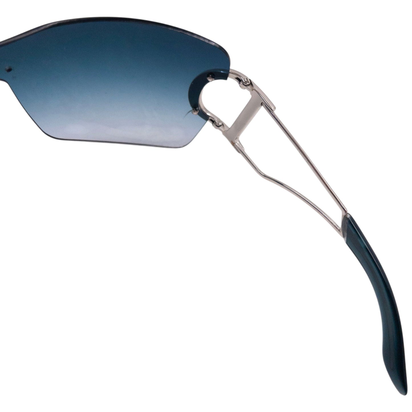 Vintage 2000s Dior Swarovski DIORLY 1 Rimless Sunglasses | O/S, Blue