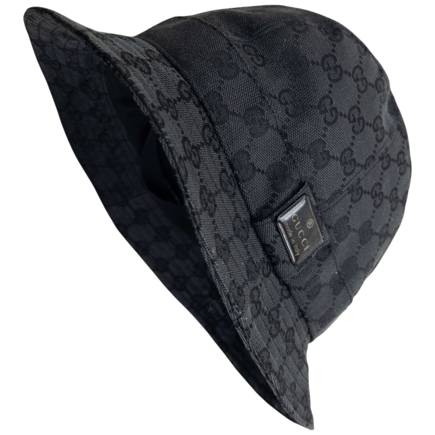 Vintage 2000s Gucci Monogram Bucket Hat Size L | O/S, Grey