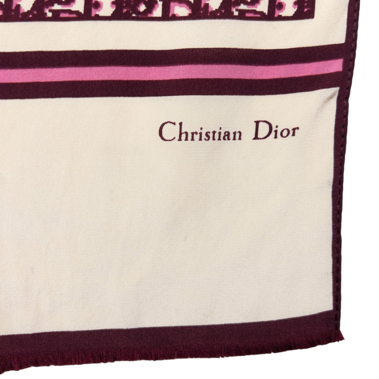 Vintage 80s Dior Monogram Silk Scarf