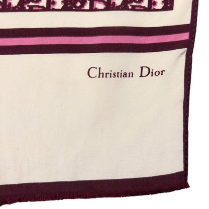 Vintage 80s Dior Monogram Silk Scarf