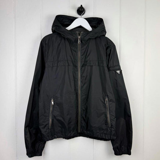 Prada Milano Lightweight Hooded Jacket (L) | Large, Black