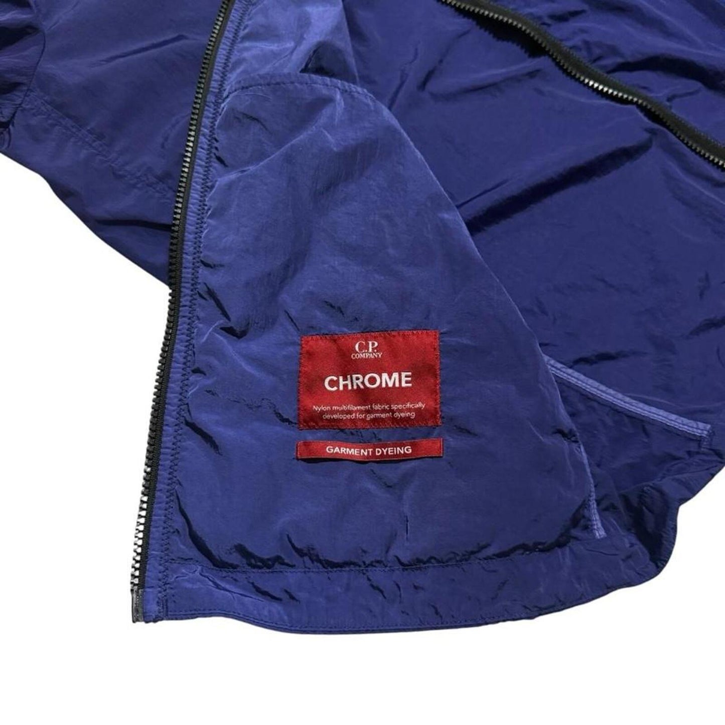 CP Company Nylon Zip Up Jacket | Large, Cobalt Blue