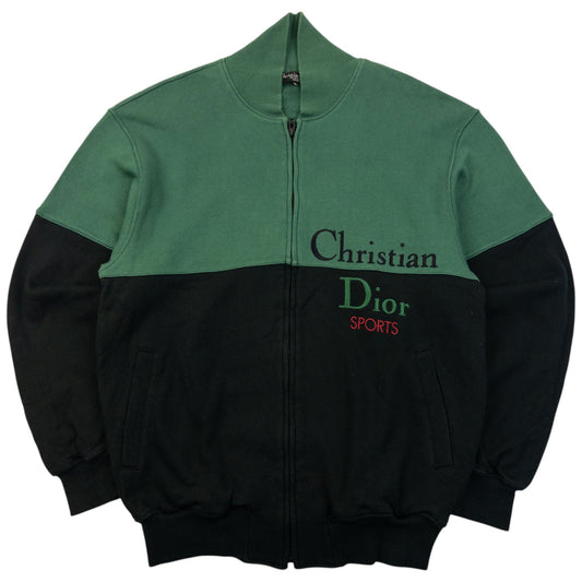 Vintage 90s Dior Sports Embroidered Zip Up Sweatshirt Size S | Small, Multicoloured