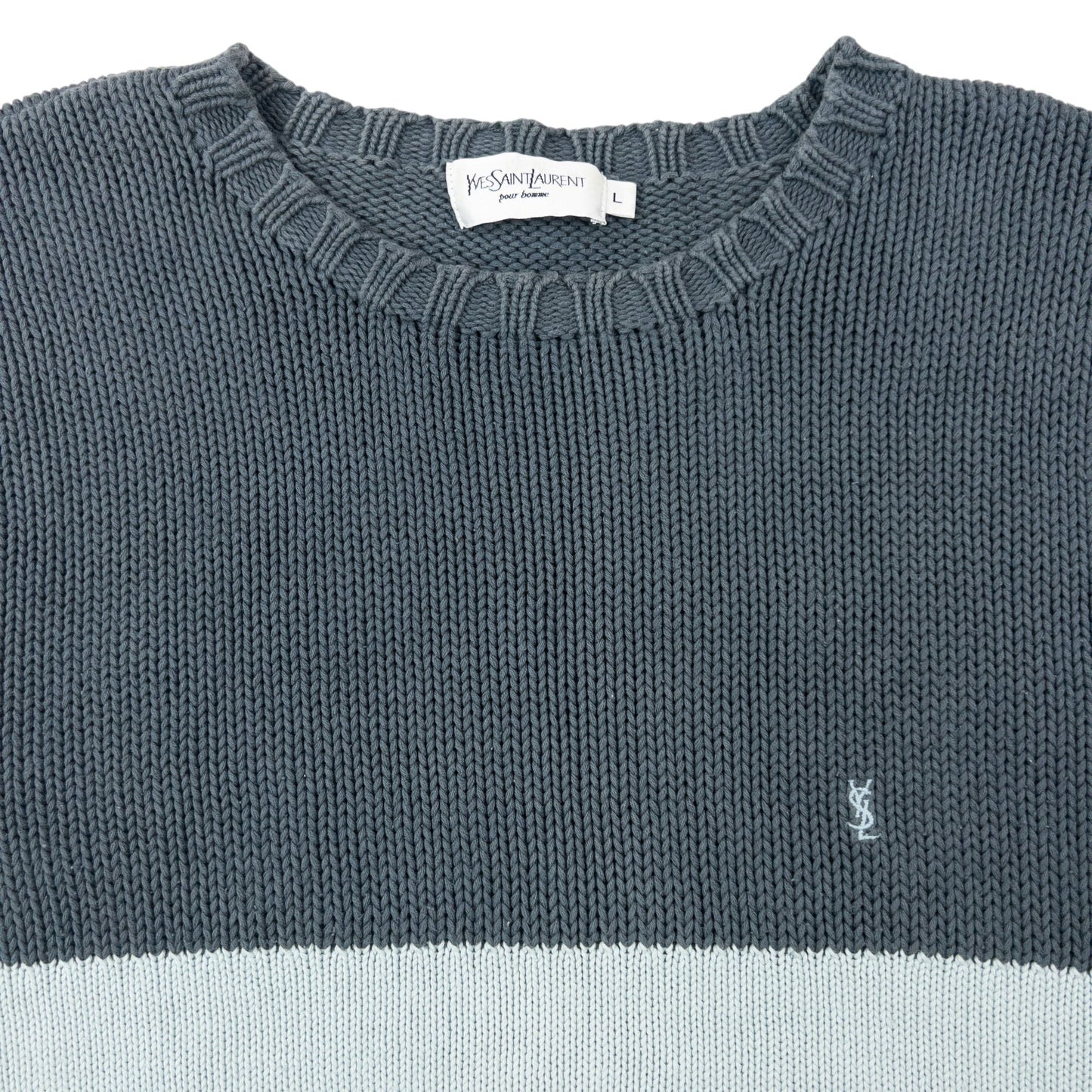 Vintage 2000s YSL Yves Saint Laurent Knit Jumper Size L | Large, Multicoloured