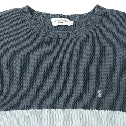 Vintage 2000s YSL Yves Saint Laurent Knit Jumper Size L | Large, Multicoloured