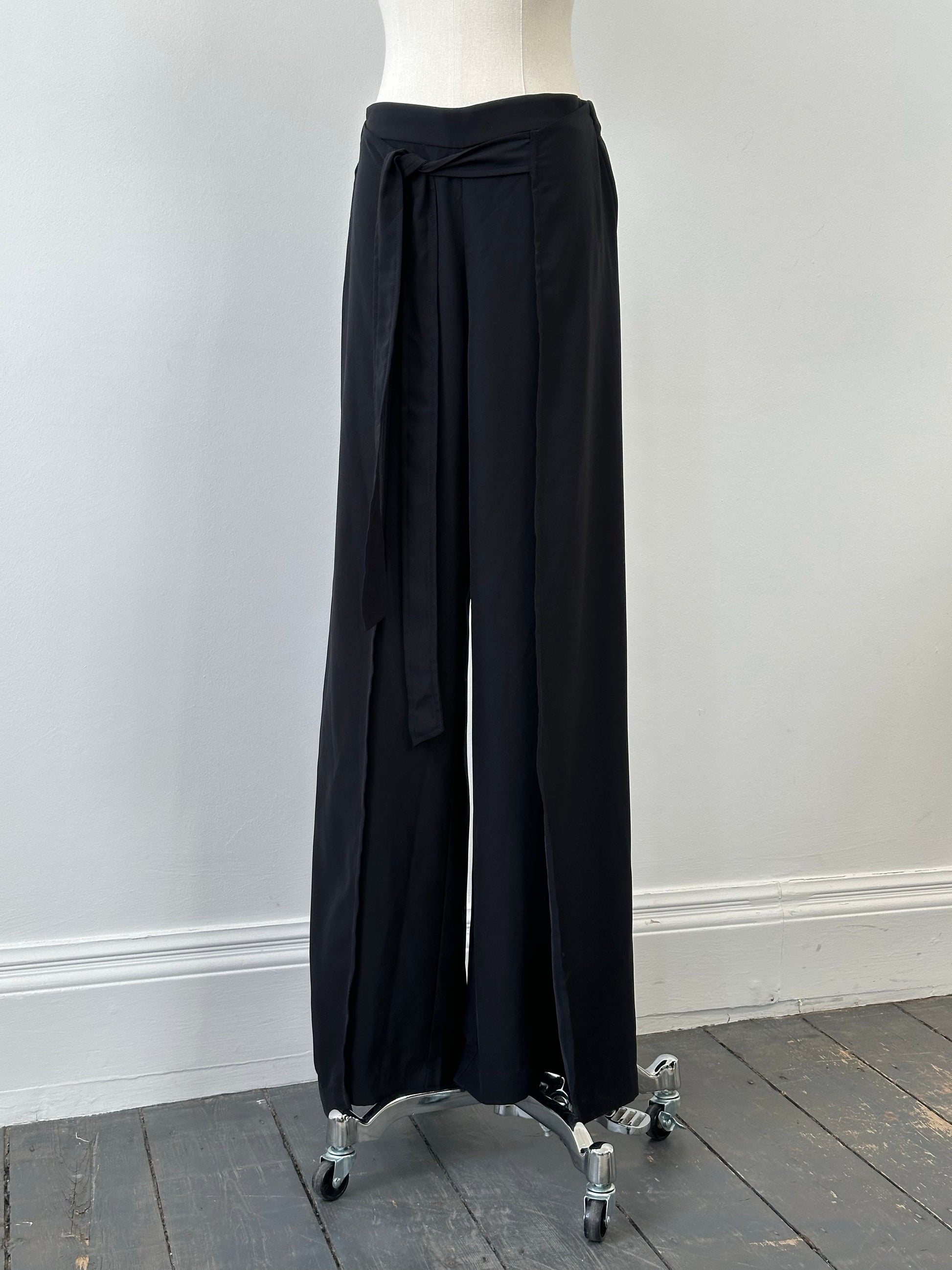 DKNY 2000s Wrap Overlay Wide Leg Trouser - W28-30