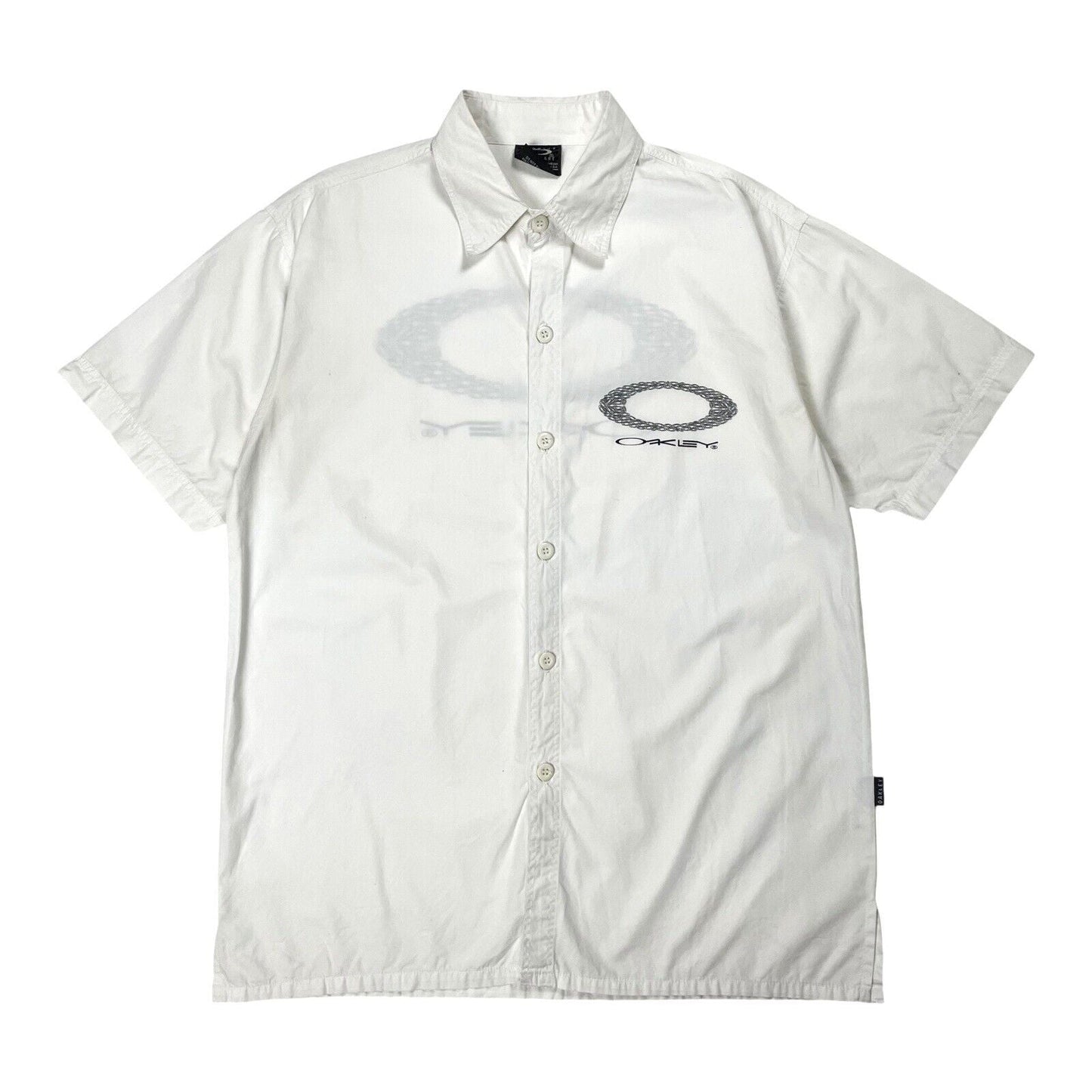 Vintage Oakley Software Button Shirt Short Sleeve, Size Medium | Oakley, White