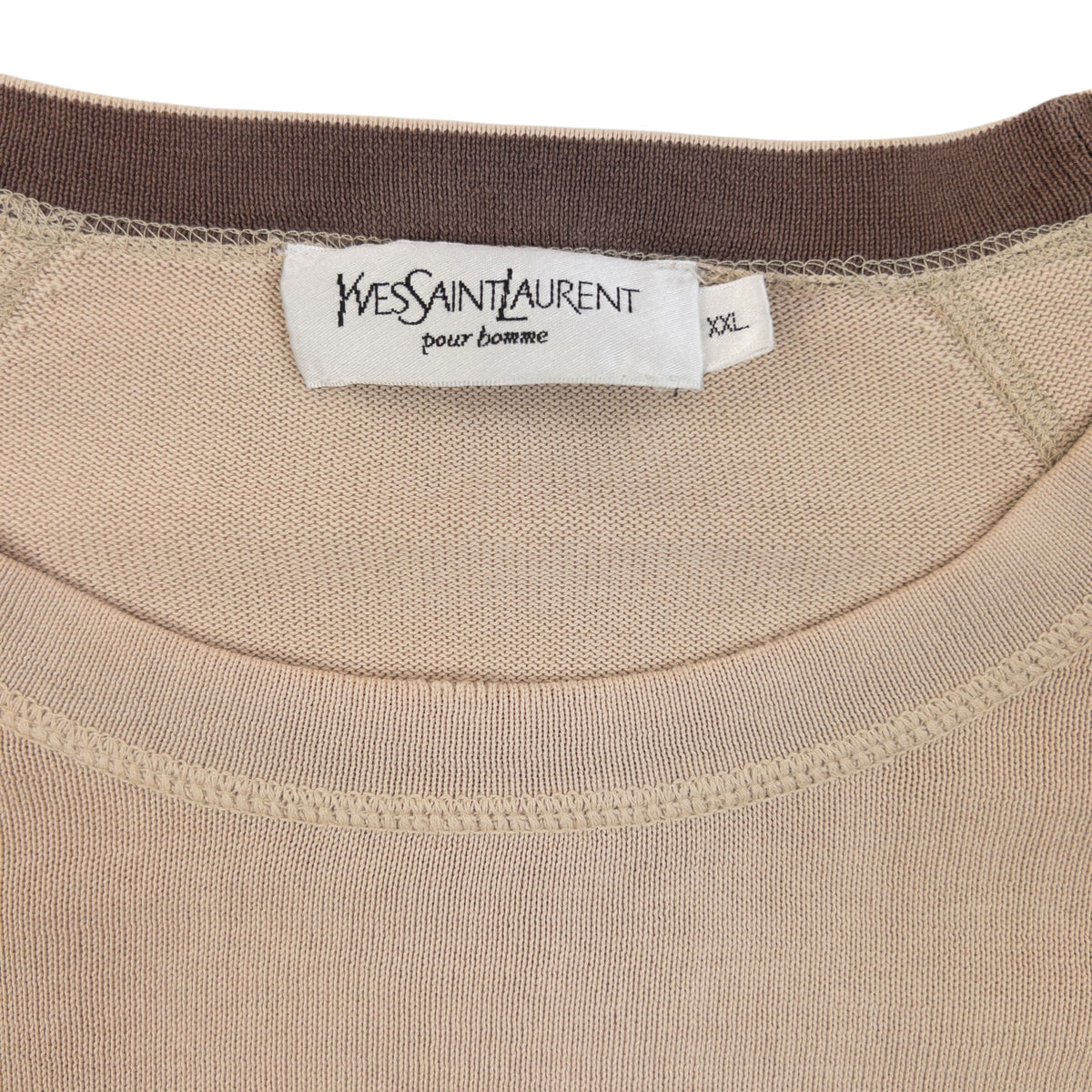 Vintage 2000s YSL Yves Saint Laurent Lightweight Jumper Size XL | XL, Beige