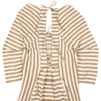 Vintage Jean Paul Gaultier JPG Jeans Striped Tie-Back Dress Womens Size L