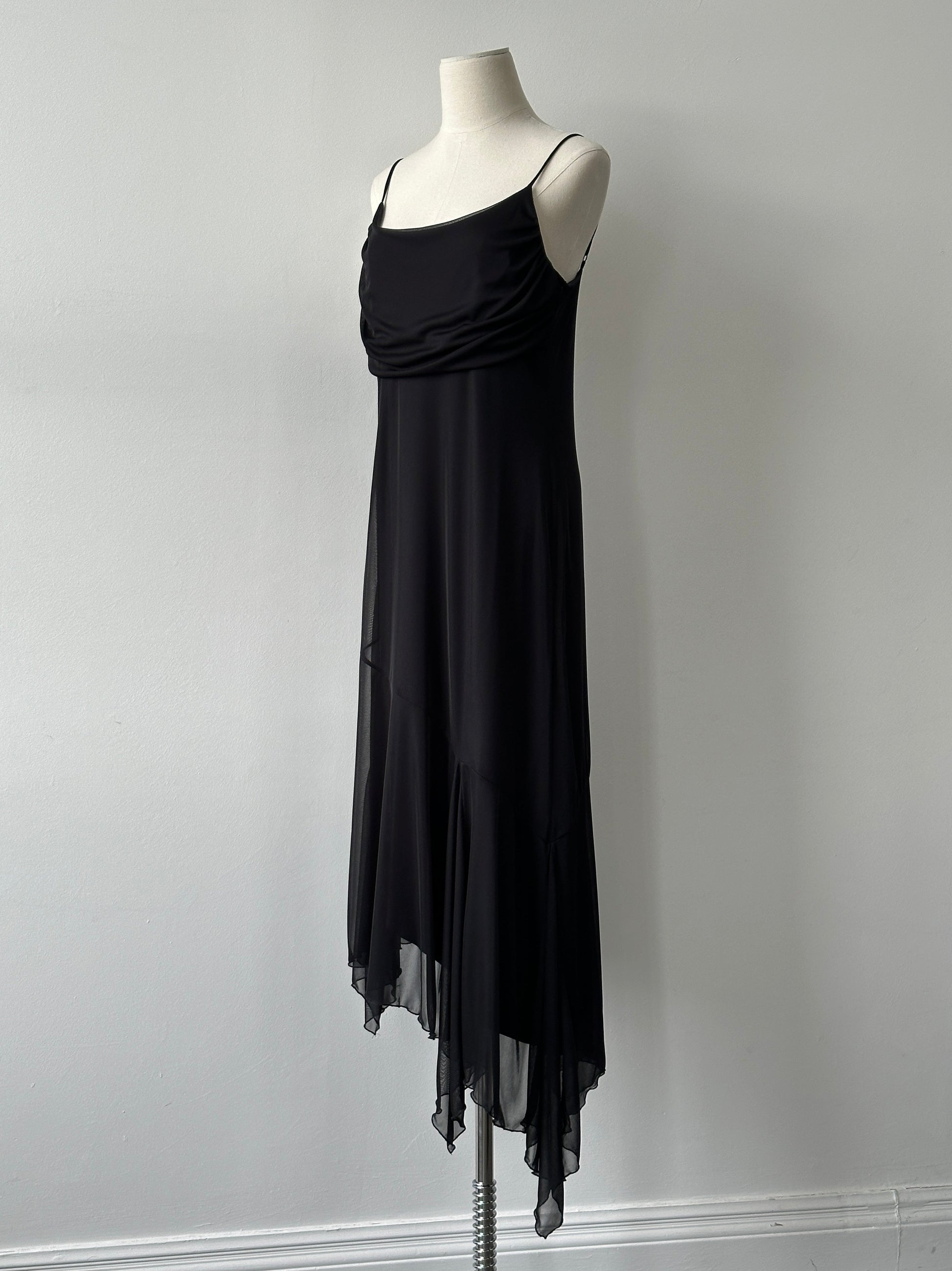 Vintage 1990s Asymmetric Maxi Dress - M-L