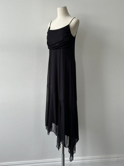 Vintage 1990s Asymmetric Maxi Dress - M-L